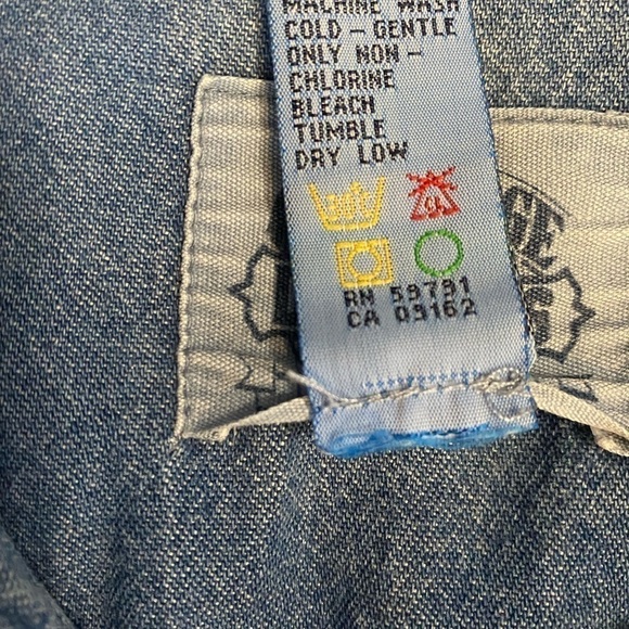 Vintage Cambridge Dry Goods Long Sleeve Size Medium Velvet Patches Shirt - Picture 5 of 10